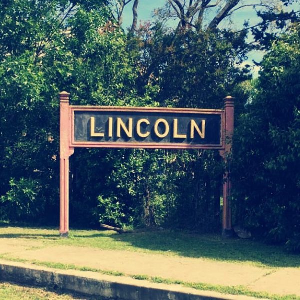Lincoln - cartel ferroviario